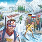 Framsidas bild på brädspelet Ski Tour Biathlon